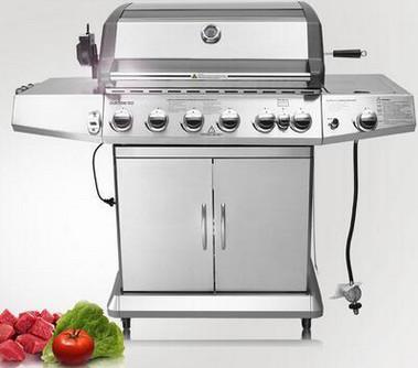 SUS304 outdoor gas bbq grill eight burners